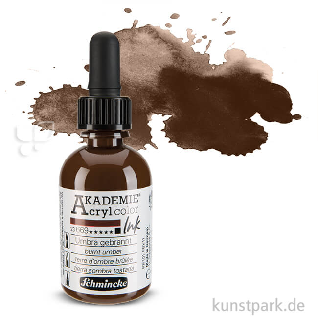 Artikelbild 1 des Artikels “Schmincke AKADEMIE Acryl color Ink 50 ml Einzelfarbe | Umbra gebrannt“
