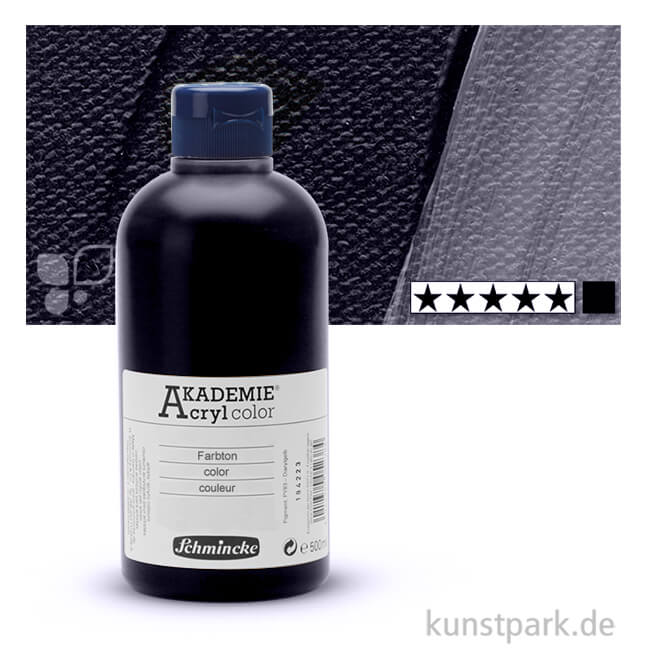 Artikelbild 1 des Artikels “Schmincke AKADEMIE Acrylfarben 500 ml Flasche | 771 Lampenschwarz“