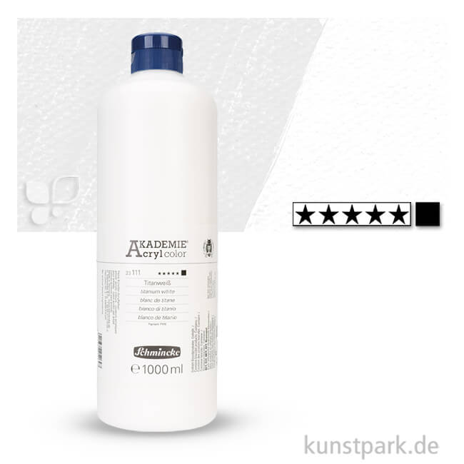 Artikelbild 1 des Artikels “Schmincke AKADEMIE Acrylfarben 1000 ml Flasche | Titanweiß“