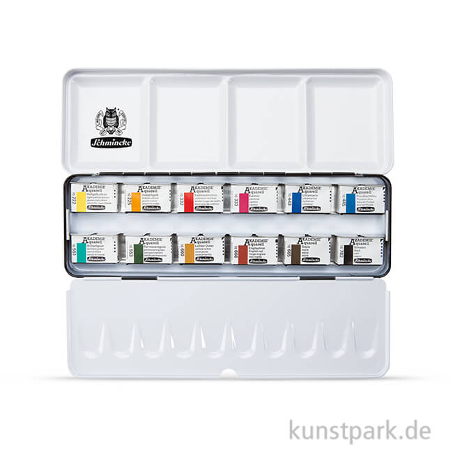 Artikelbild 1 des Artikels “Schmincke AKADEMIE Aquarellkasten mit 12 ganzen Näpfchen “