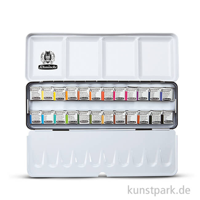 Artikelbild 1 des Artikels “Schmincke AKADEMIE Aquarellkasten mit 24 halben Näpfchen “
