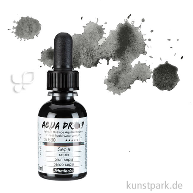 Artikelbild 1 des Artikels “Schmincke AQUA Drop - flüssige Aquarellfarbe, 30 ml Einzelfarbe | Sepia“