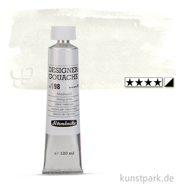 Artikelbild 1 des Artikels “Schmincke HKS Designer Gouache 120 ml Tube | 198 Mischweiß“