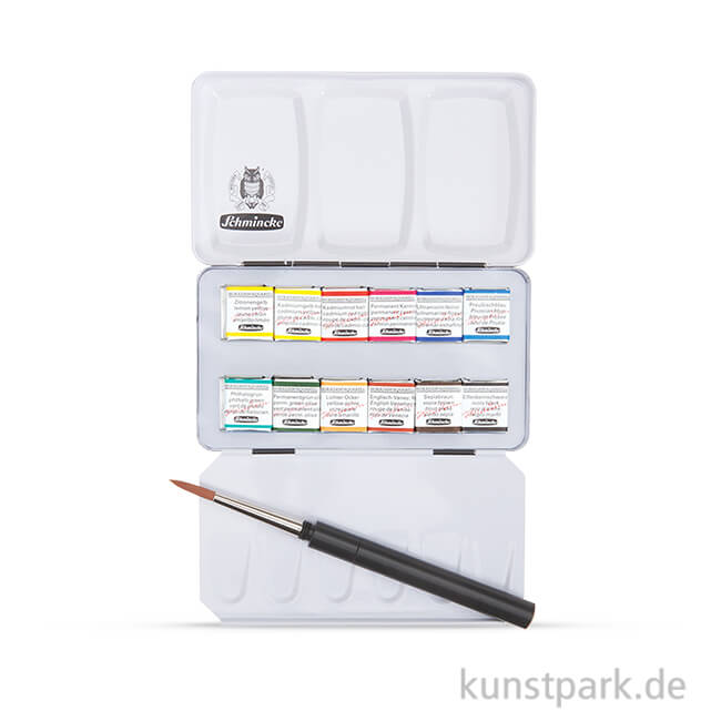 Artikelbild 1 des Artikels “Schmincke HORADAM Aquarell kompakt, 12 halbe Näpfchen + Pinsel “
