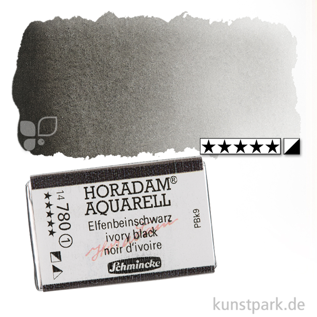 Artikelbild 1 des Artikels “Schmincke HORADAM Aquarellfarben 1/1 Napf | 780 Elfenbeinschwarz“