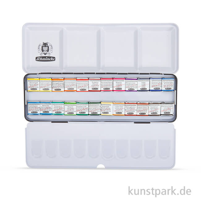 Artikelbild 1 des Artikels “Schmincke HORADAM Aquarellkasten mit 24 halben Näpfchen “