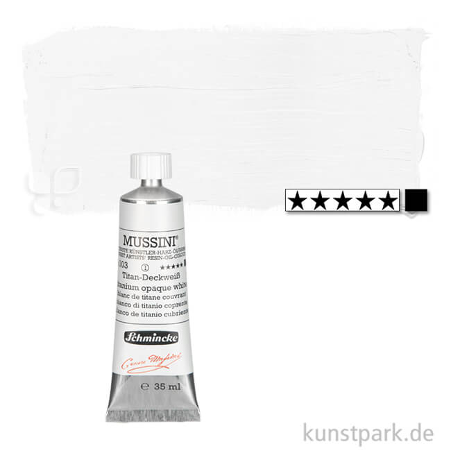 Artikelbild 1 des Artikels “Schmincke MUSSINI Ölfarben 35 ml | 103 Titan-Deckweiss“