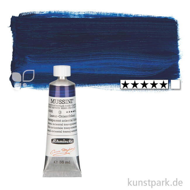 Artikelbild 1 des Artikels “Schmincke MUSSINI Ölfarben 35 ml | 496 Lasur-Orientblau“