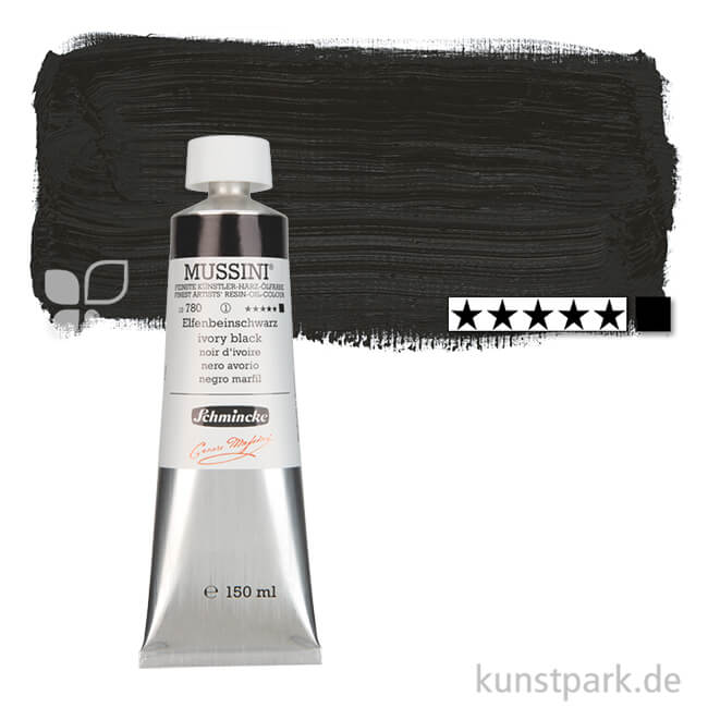 Artikelbild 1 des Artikels “Schmincke MUSSINI Ölfarben 150 ml | 780 Elfenbeinschwarz“