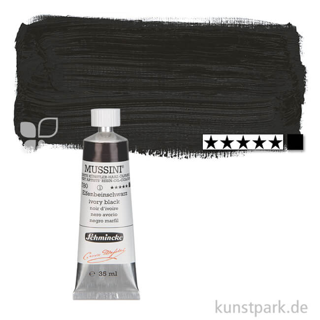 Artikelbild 1 des Artikels “Schmincke MUSSINI Ölfarben 35 ml | 780 Elfenbeinschwarz“