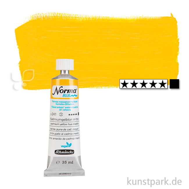 Artikelbild 1 des Artikels “Schmincke NORMA Blue - wasservermalbare Ölfarbe, 35 ml Tube | Kadmiumgelbton mittel“