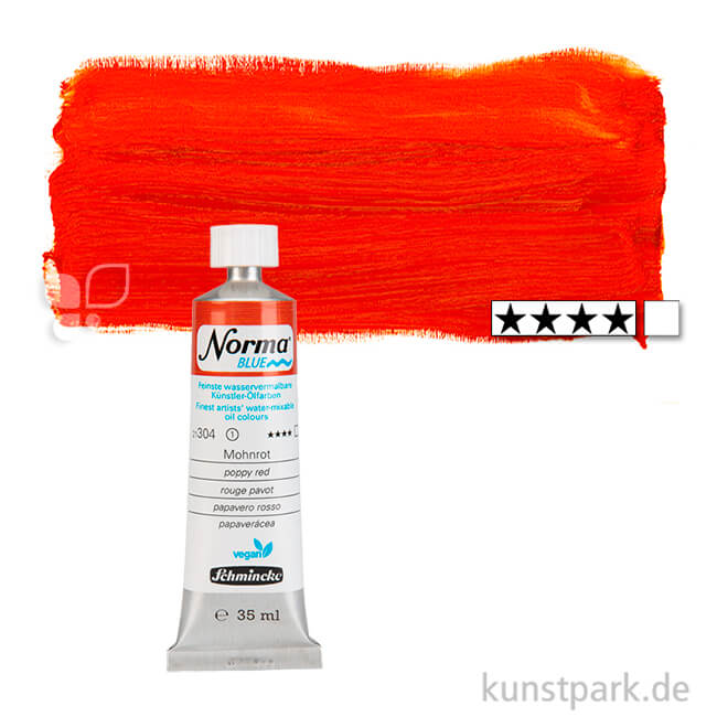 Artikelbild 1 des Artikels “Schmincke NORMA Blue - wasservermalbare Ölfarbe, 35 ml Tube | Mohnrot“