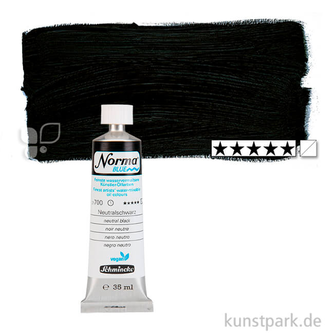 Artikelbild 1 des Artikels “Schmincke NORMA Blue - wasservermalbare Ölfarbe, 35 ml Tube | Neutralschwarz“