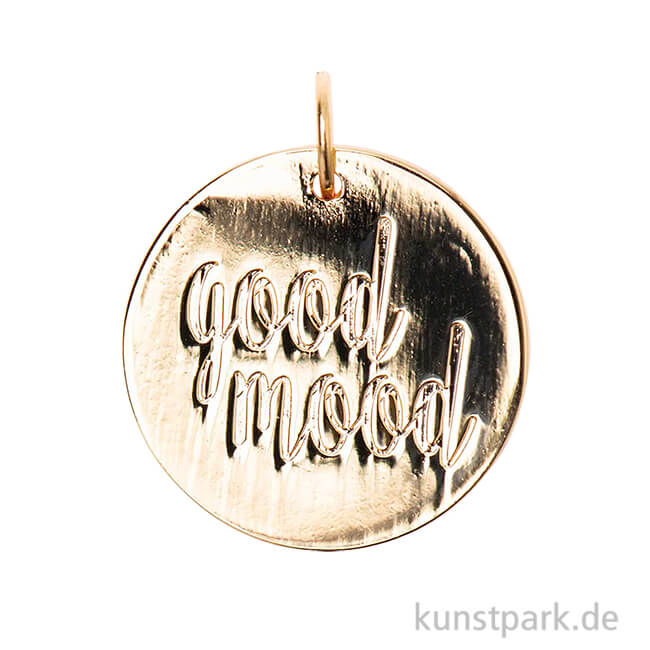 Artikelbild 1 des Artikels “Schmuck-Anhänger Scheibe - Good Mood, Gold “