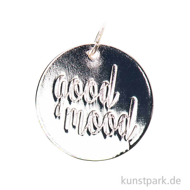 Artikelbild 1 des Artikels “Schmuck-Anhänger Scheibe - Good Mood, Silber “