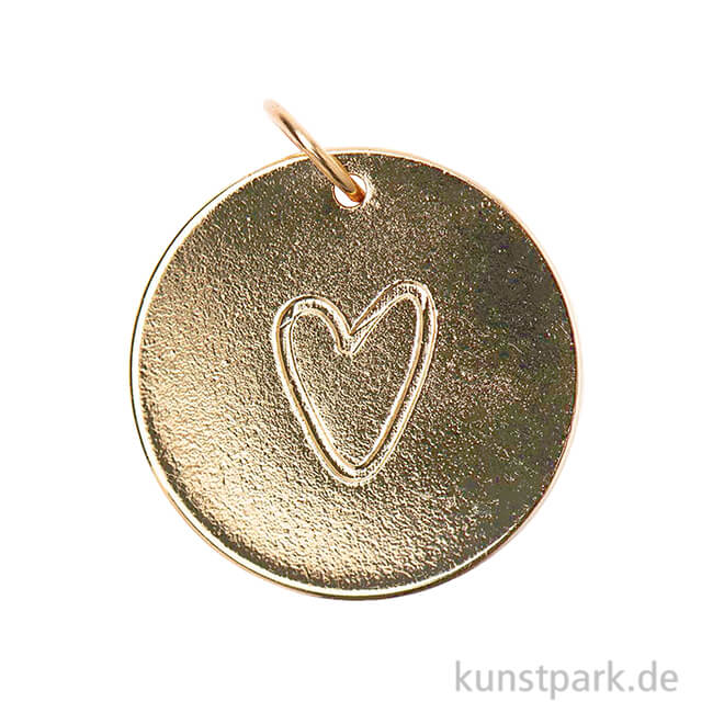 Artikelbild 1 des Artikels “Schmuck-Anhänger Scheibe - Herz, Gold “