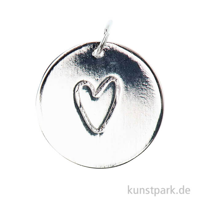 Artikelbild 1 des Artikels “Schmuck-Anhänger Scheibe - Herz, Silber “