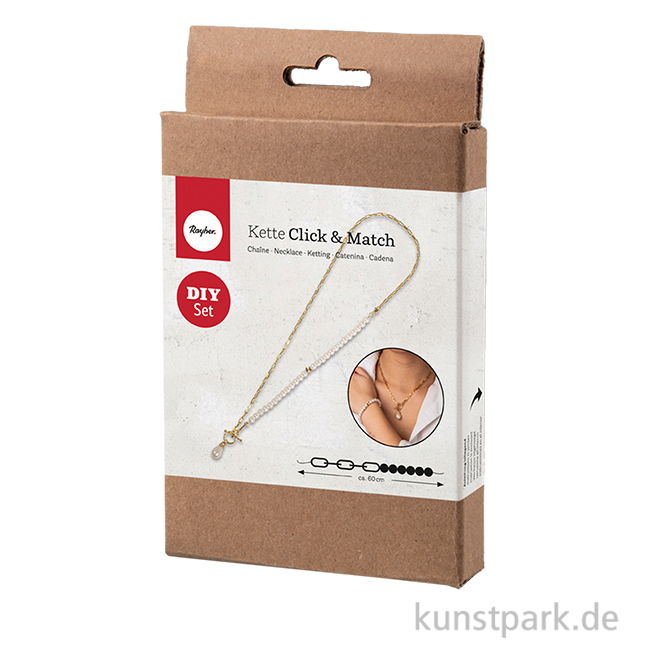 Artikelbild 1 des Artikels “Schmuck Bastelset - Kette Click & Match, 2in1 Kette + Armband, Gold “