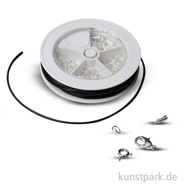 Artikelbild 1 des Artikels “Schmuck-Bastelset mit Lederband, 66 sortierte Teile, versilbert “