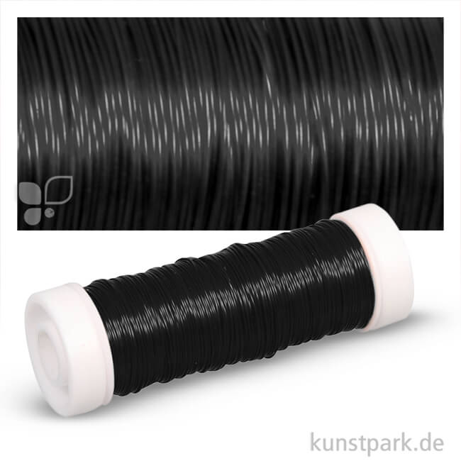 Artikelbild 1 des Artikels “Schmuck-Häkeldraht - 0,30 mm - 50 m 50 m Spule | Schwarz“