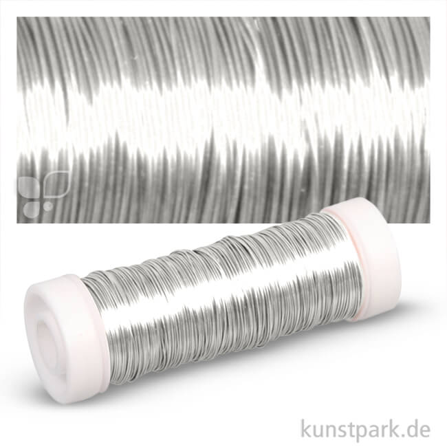 Artikelbild 1 des Artikels “Schmuck-Häkeldraht - 0,30 mm - 50 m 50 m Spule | Silber“