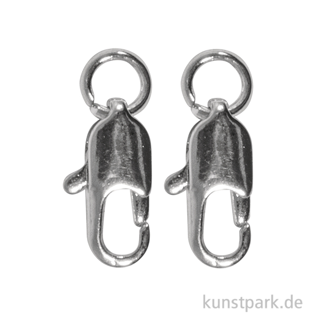 Artikelbild 1 des Artikels “Schmuck Karabiner-Schließe, Silber, 9,2 x 3,4 mm, 2 Stück “