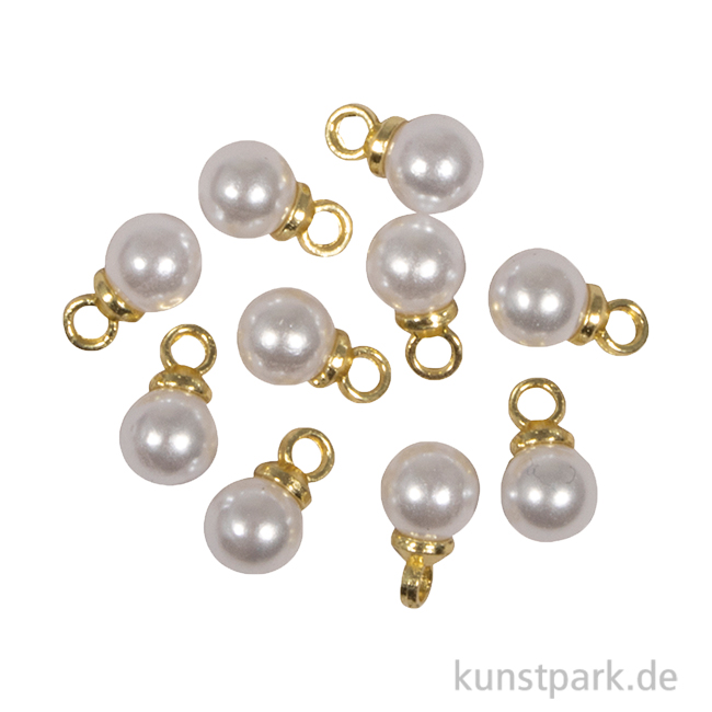 Artikelbild 1 des Artikels “Schmuck Mini-Anhänger Perle, Gold, 5 mm, 10 Stück “