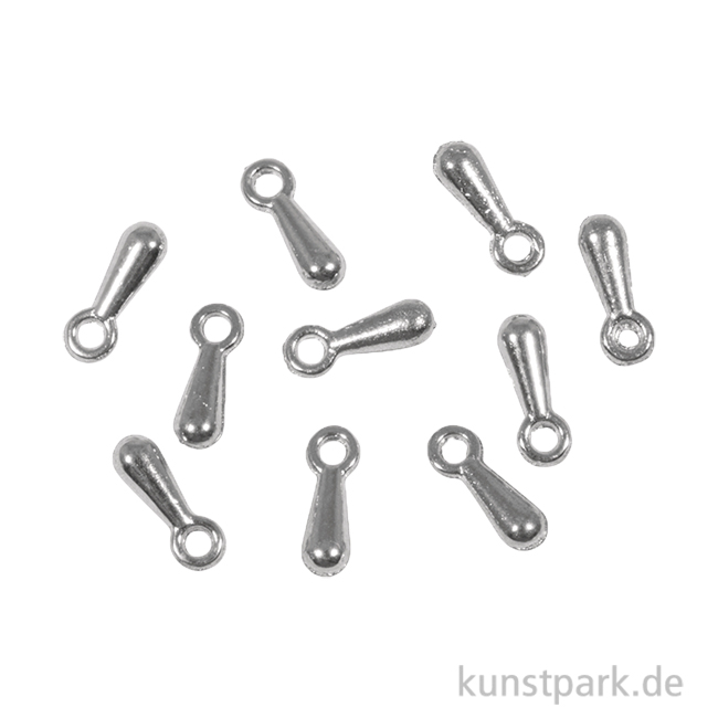 Artikelbild 1 des Artikels “Schmuck Mini-Anhänger Tropfen, Silber, 2,5 x 7 mm, 10 Stück “
