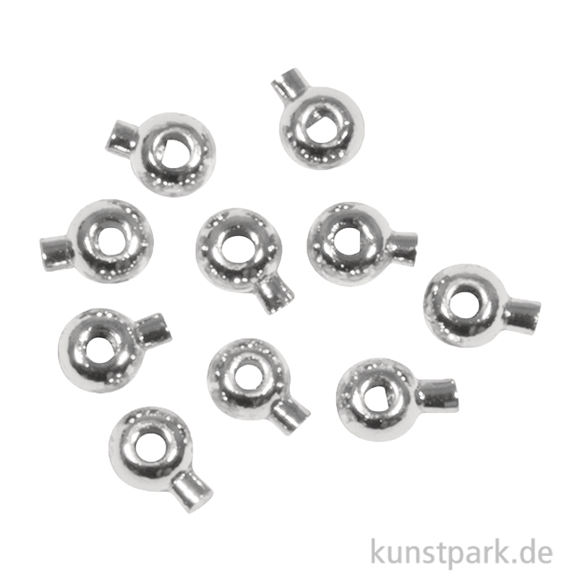 Artikelbild 1 des Artikels “Schmuck Positionierungsperle Rund, Silber, 3,5 x 3 mm, 10 Stück “