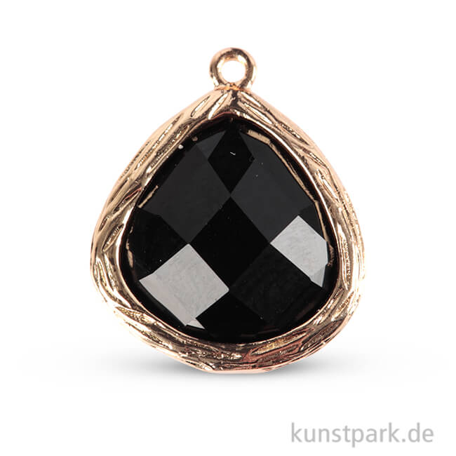 Artikelbild 1 des Artikels “Schmuckanhänger mit Stein - Tropfen Schwarz“