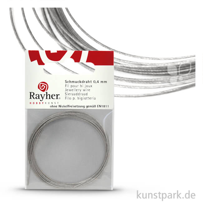 Artikelbild 1 des Artikels “Schmuckdraht Matt - 0,4 mm - 2 Meter “