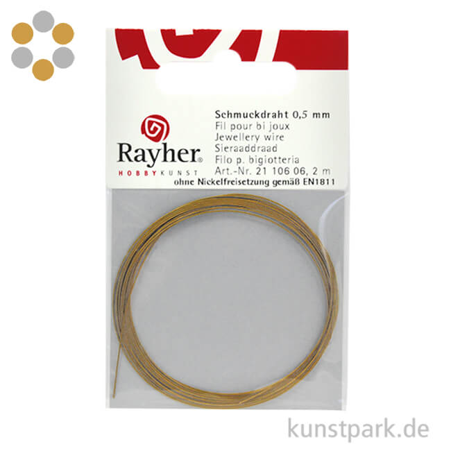 Artikelbild 1 des Artikels “Schmuckdraht Matt - 0,5 mm - 2 Meter “