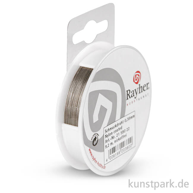 Artikelbild 1 des Artikels “Schmuckdraht - Silber, 0,38 mm Nylon coated, 9,2 m Spule “