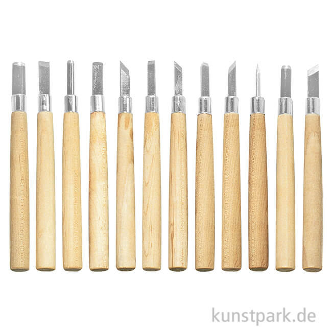 Artikelbild 1 des Artikels “Schnitzwerkzeug Master-Set, 12 teilig mit Holzgriffen “