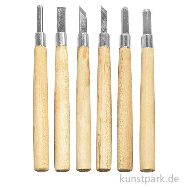 Artikelbild 1 des Artikels “Schnitzwerkzeug Basis-Set, 6 teilig mit Holzgriffen “