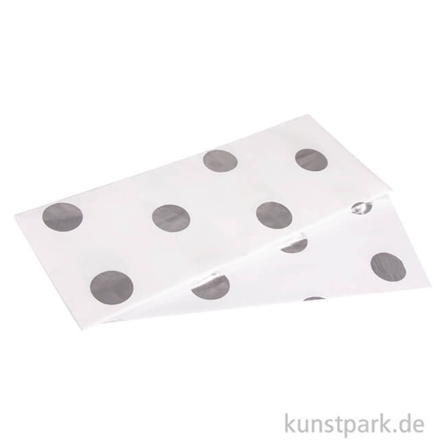 Artikelbild 1 des Artikels “Seidenpapier Punkte, 17 g, 50x75 cm, 3 Bogen Silber“