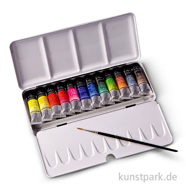 Artikelbild 1 des Artikels “Sennelier Aquarell - Metallkasten mit 12 Tuben 10ml und Pinsel “