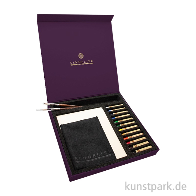 Artikelbild 1 des Artikels “Sennelier Geschenkbox mit 12 Ölpastellen, Papier + Pinseln “
