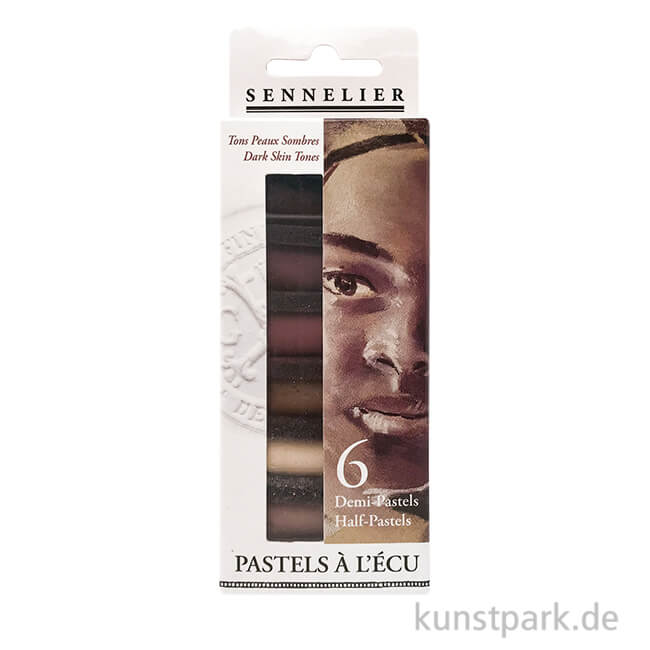 Artikelbild 1 des Artikels “Sennelier Softpastell ECU - 6 x 1/2 Stifte, dunkle Hauttöne “