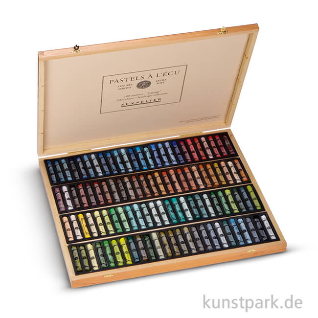 Artikelbild 1 des Artikels “Sennelier Softpastell ECU - Holzkasten Landschaft-Auswahl mit 100 Stiften “