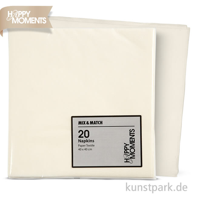 Artikelbild 1 des Artikels “Servietten aus Stoffimitat, 40x40 cm, 20 Stück - creme “