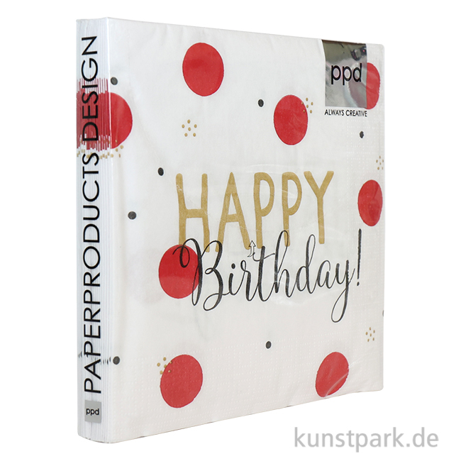 Artikelbild 1 des Artikels “Servietten Happy Birthday Dots - 33 x 33 cm “