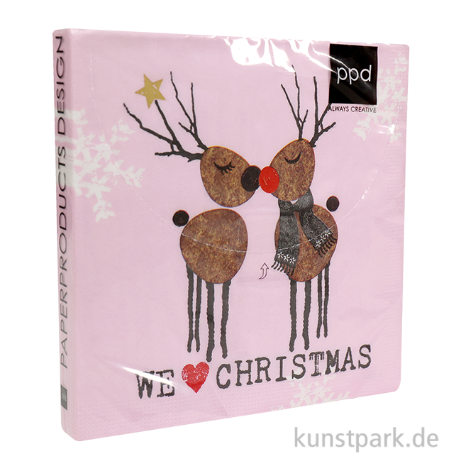 Artikelbild 1 des Artikels “Servietten We love Christmas Rosé - 33 x 33 cm “