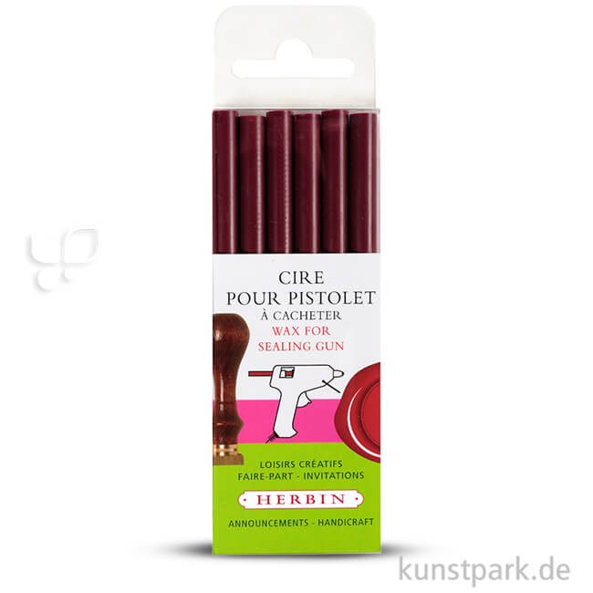 Artikelbild 1 des Artikels “Siegellack für Wachspistole, 6 Stück Set | Bordeaux“