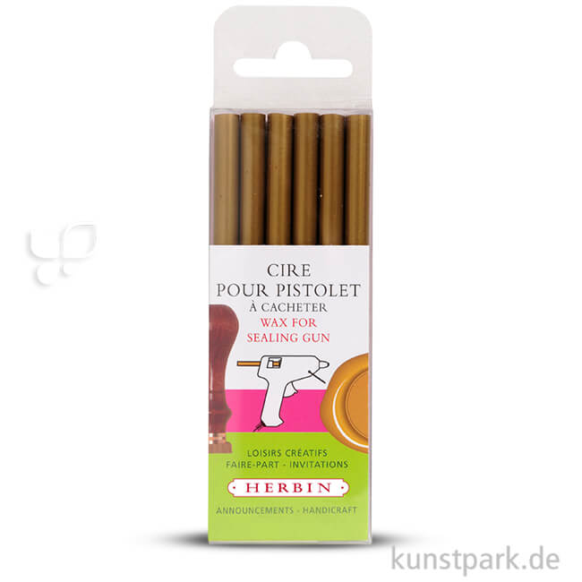 Artikelbild 1 des Artikels “Siegellack für Wachspistole, 6 Stück Set | Gold“
