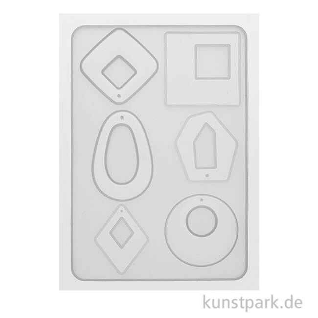 Artikelbild 1 des Artikels “Silikon Gießform - 6 Anhänger, Ornamente, 35-40 x 4 mm “