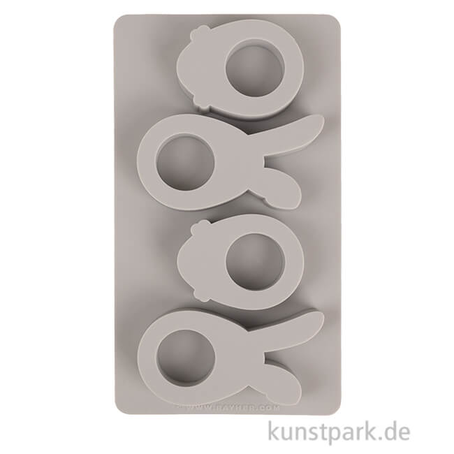 Artikelbild 1 des Artikels “Silikon Gießform - Happy Egg, 4 Motive, 14,5 x 26 x 2 cm “