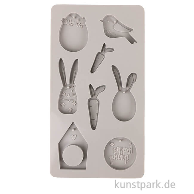 Artikelbild 1 des Artikels “Silikon Gießform - Happy Spring, 8 Motive, 14,5 x 26 x 1 cm “