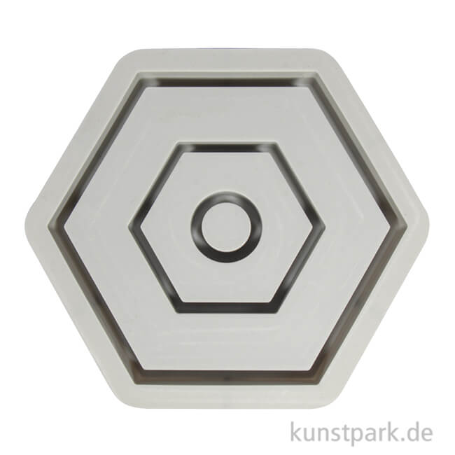 Artikelbild 1 des Artikels “Silikon Gießform - Kerzenständer Hexagon, 16 x 14 x 2,5 cm “