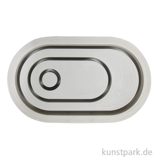 Artikelbild 1 des Artikels “Silikon Gießform - Kerzenständer Oval, 18,5 x 10,3 x 2,5 cm “